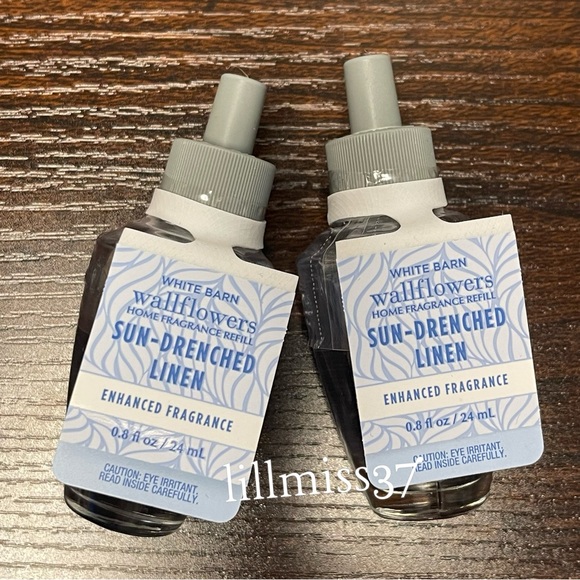 2X SUN DRENCHED LINEN Bath & Body Works Wallflower Refill Bulb Bundle - Picture 2 of 4